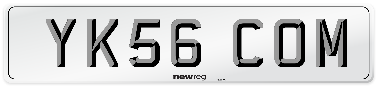 YK56 COM Number Plate from New Reg